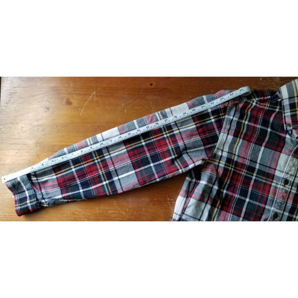 Eddie Bauer Flannel -Red/Green/White Plaid -Small - Picture 3 of 5